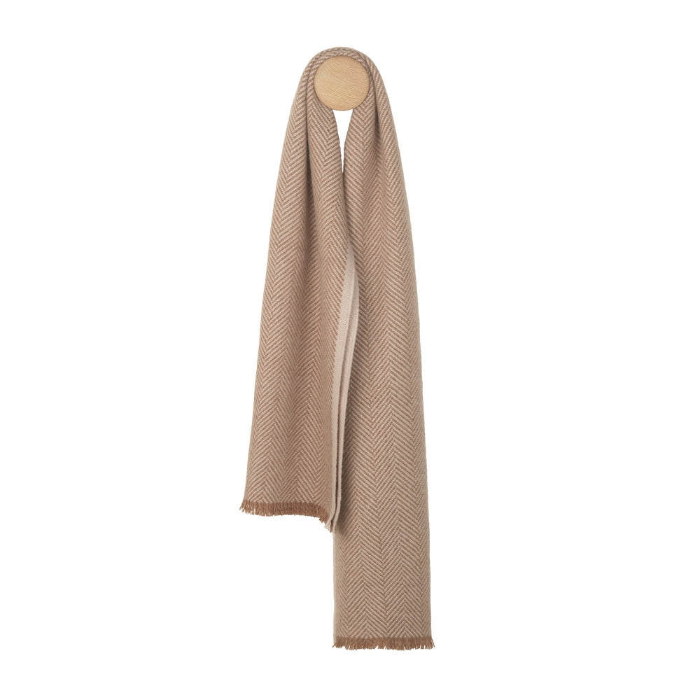 Elvang Denmark Edinburgh Scarf In Camel/Beige 50x180cm in 70% Alpaca Wool