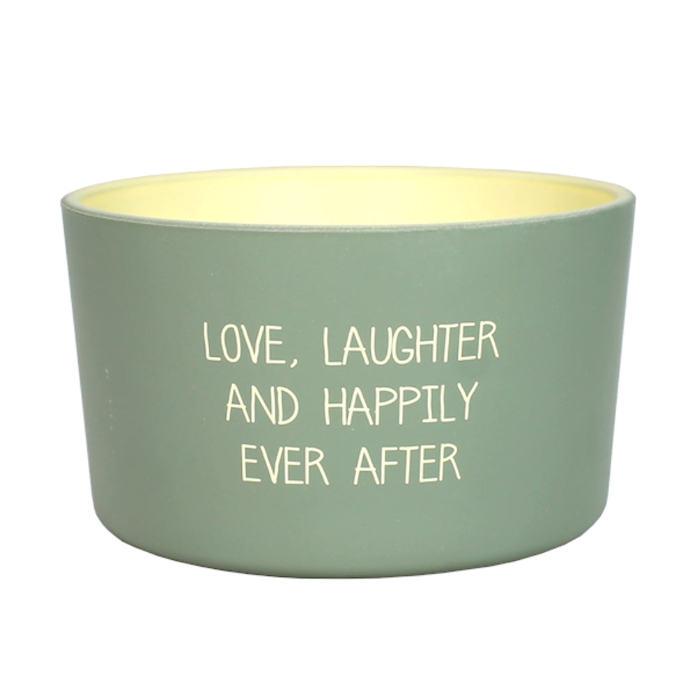 My Flame Outdoor Scented Soy Candle Bella Citronella Fragrance 'Happily Ever After' In Green