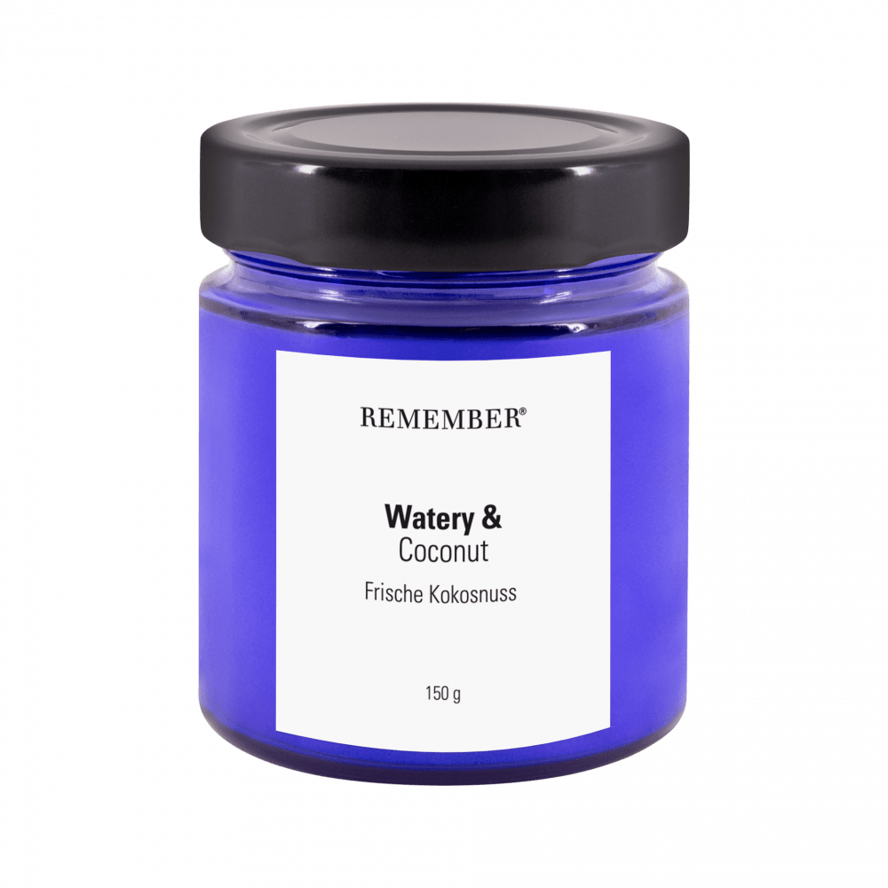 Remember Scented Candle In 100% Soy Wax Fresh Watery & Coconut Fragrance Burn Time 35 hours