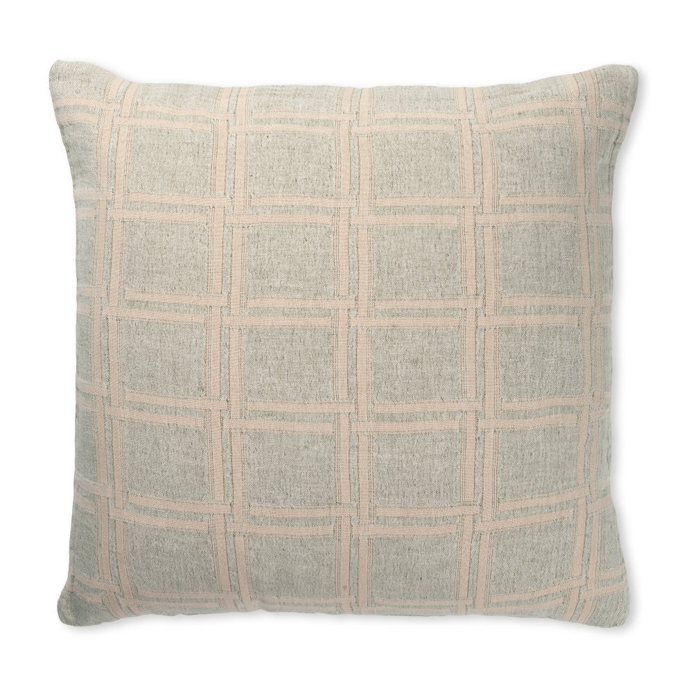 Elvang Denmark Dahlia Cushion Cover 50x50cm In Bottle Green In 80% Organic Cotton & 20% Linen