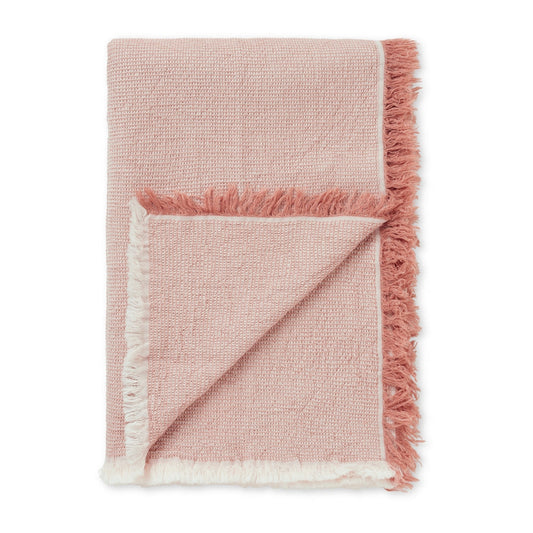 Elvang Denmark Daisy Throw In Rose In Organic Cotton & Linen 130x180cm