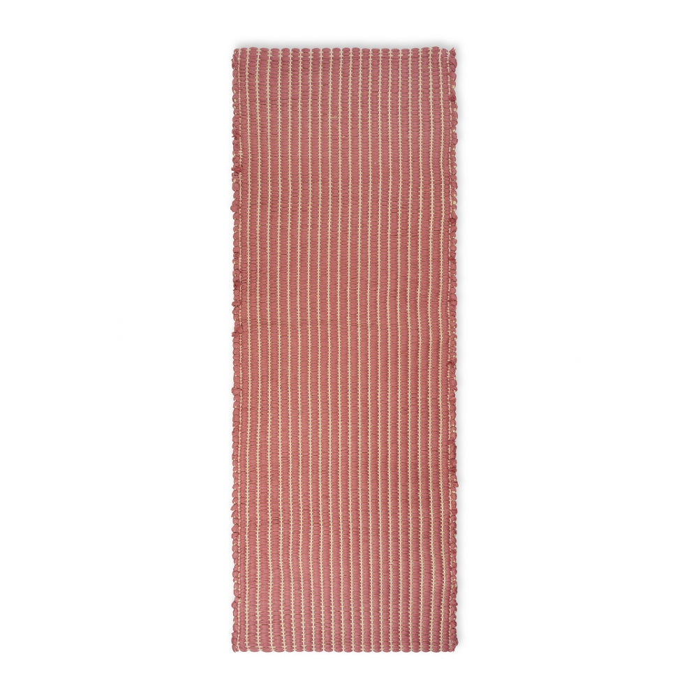 Elvang Denmark Walnut Floor Rug 60X150cm In Rose In 90% Upcycled Fibres & 10% Jute