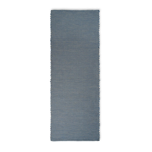 Elvang Denmark Hazelnut Floor Rug 60x180cm In Indigo Blue In 90% Upcycled Fibres & 10% Jute