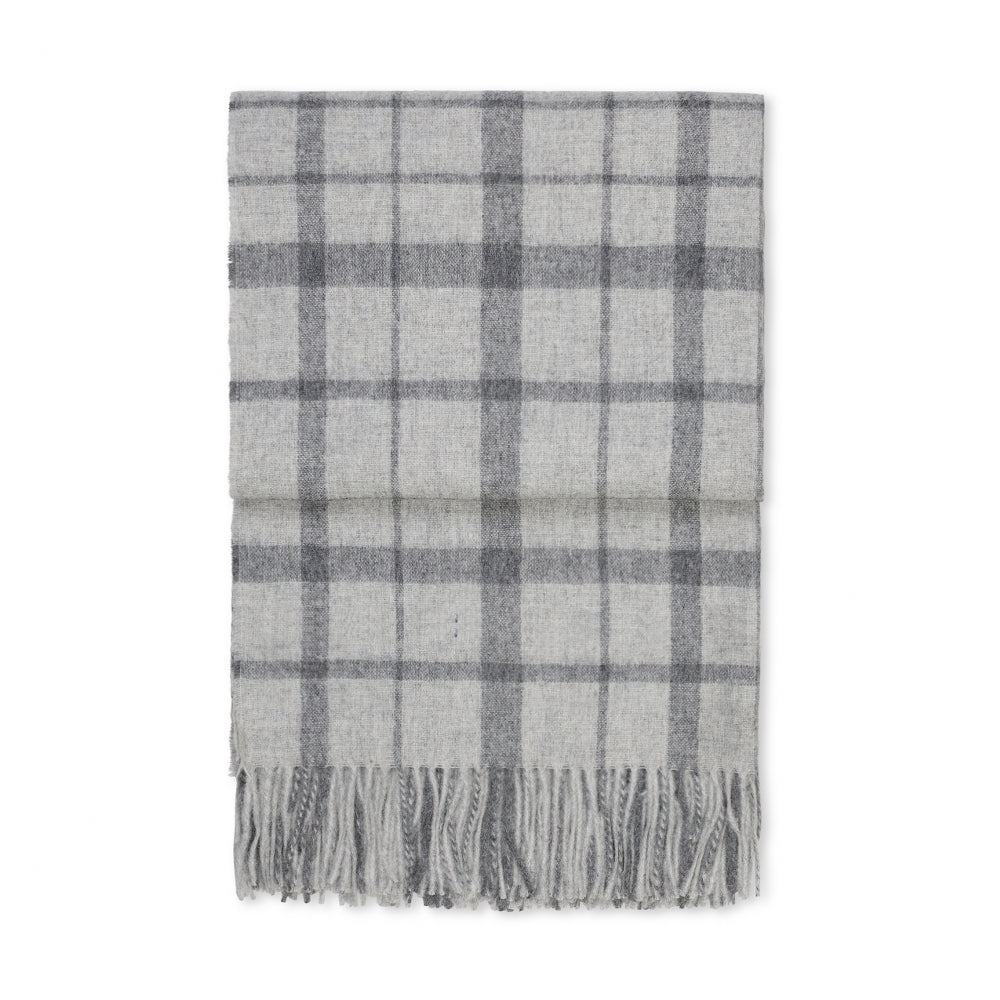 Elvang Denmark Tweed Throw In Grey In 50% Alpaca & 40% Sheep Wool 130x200cm