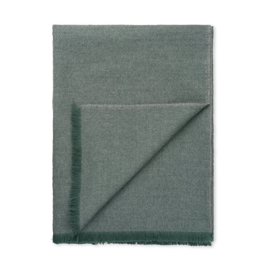 Elvang Denmark Skyfall Throw In Green In 100% Baby Alpaca Wool 130x190cm