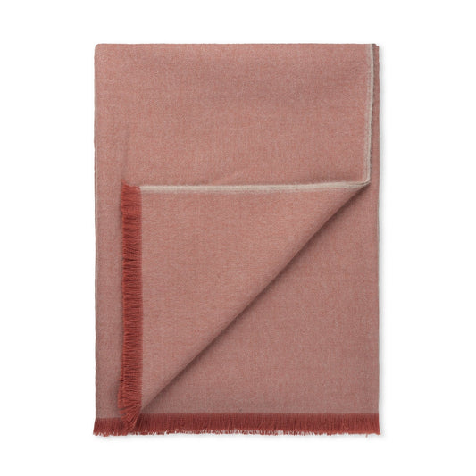 Elvang Denmark Skyfall Throw In Rusty Red In 100% Baby Alpaca Wool 130x190cm
