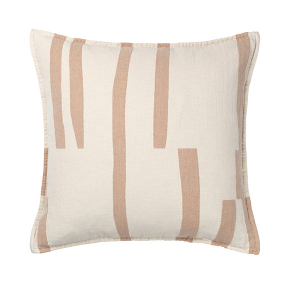 Elvang Denmark Lyme Grass Cushion Cover 50x50cm In Beige In 100% Organic Cotton