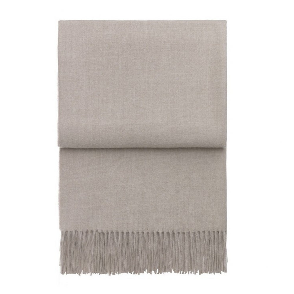 Elvang Denmark Luxury Throw In Beige In 100% Baby Alpaca Wool 130x200cm