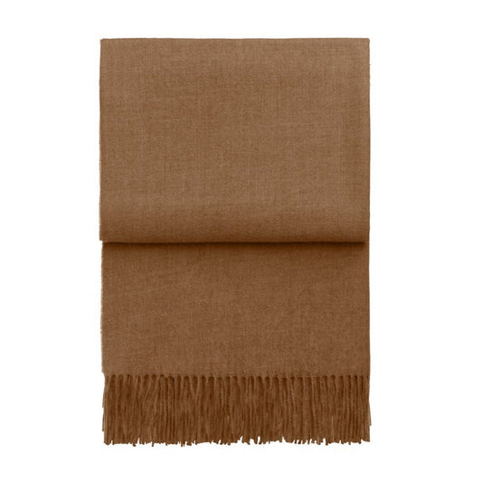 Elvang Denmark Luxury Throw In Camel In 100% Baby Alpaca Wool 130x200cm