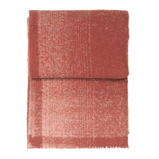 Elvang Denmark Vulcanic Throw In Rusty Red/Nude In 89% Superfine Alpaca Wool 130x190cm