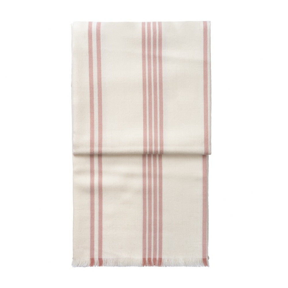 Elvang Denmark Lines Throw In Nude In 100% Baby Alpaca Wool 130x190cm