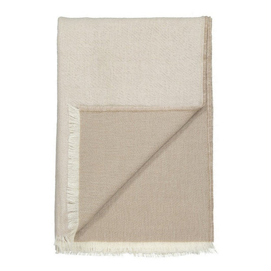 Elvang Denmark Venice Throw In White/Latte In 74% Superfine Alpaca Wool & 26% Sheep Wool 130x190cm