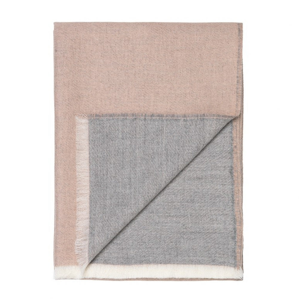 Elvang Denmark Venice Throw In White/Nude In 74% Superfine Alpaca Wool & 26% Sheep Wool 130x190cm