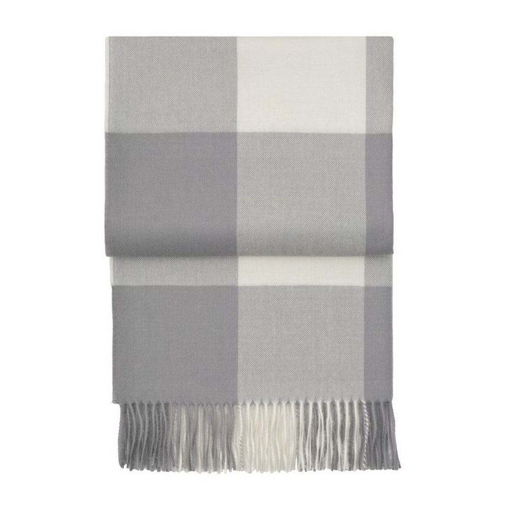 Elvang Denmark Whisper Throw In Flint Grey/Cream In 100% Baby Alpaca Wool 130x200cm