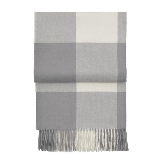 Elvang Denmark Whisper Throw In Flint Grey/Cream In 100% Baby Alpaca Wool 130x200cm