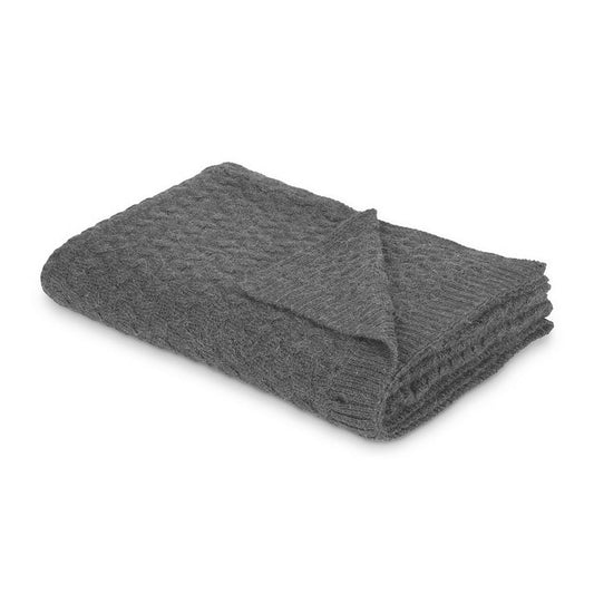 Elvang Denmark Sailor Throw In Grey In 100% Baby Alpaca Wool 130x180cm