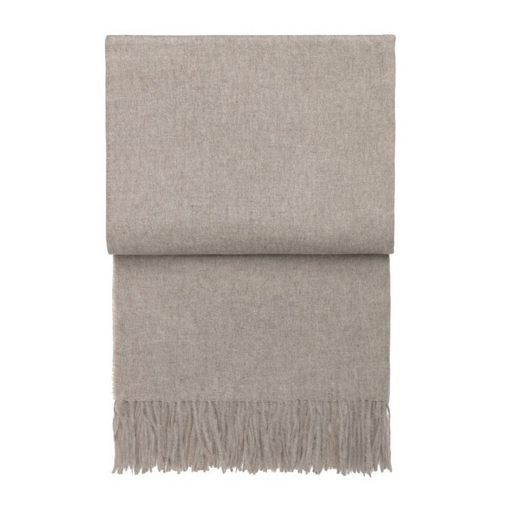 Elvang Denmark Classic Throw In Beige In 50% Alpaca & 40% Sheep Wool 130x200cm