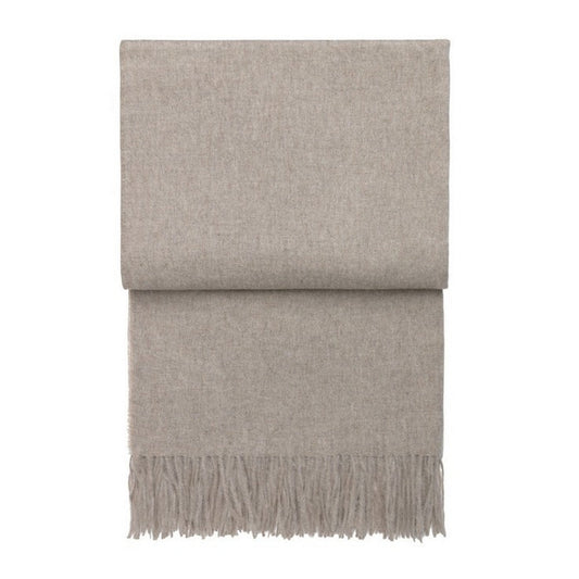 Elvang Denmark Classic Throw In Beige In 50% Alpaca & 40% Sheep Wool 130x200cm