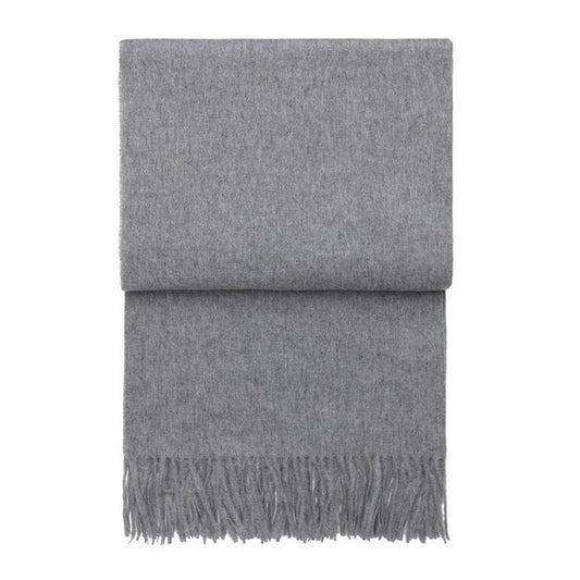 Elvang Denmark Classic Throw In Light Grey In 50% Alpaca & 40% Sheep Wool 130x200cm