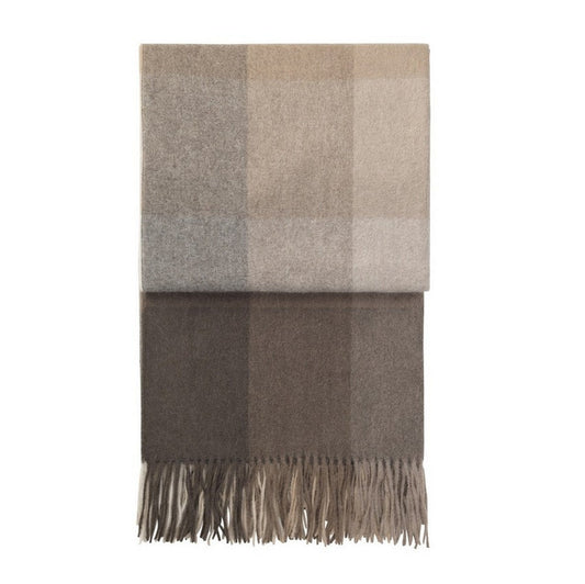 Elvang Denmark Inca Stones Throw In Brown In 50% Alpaca & 40% Sheep Wool 130x200cm