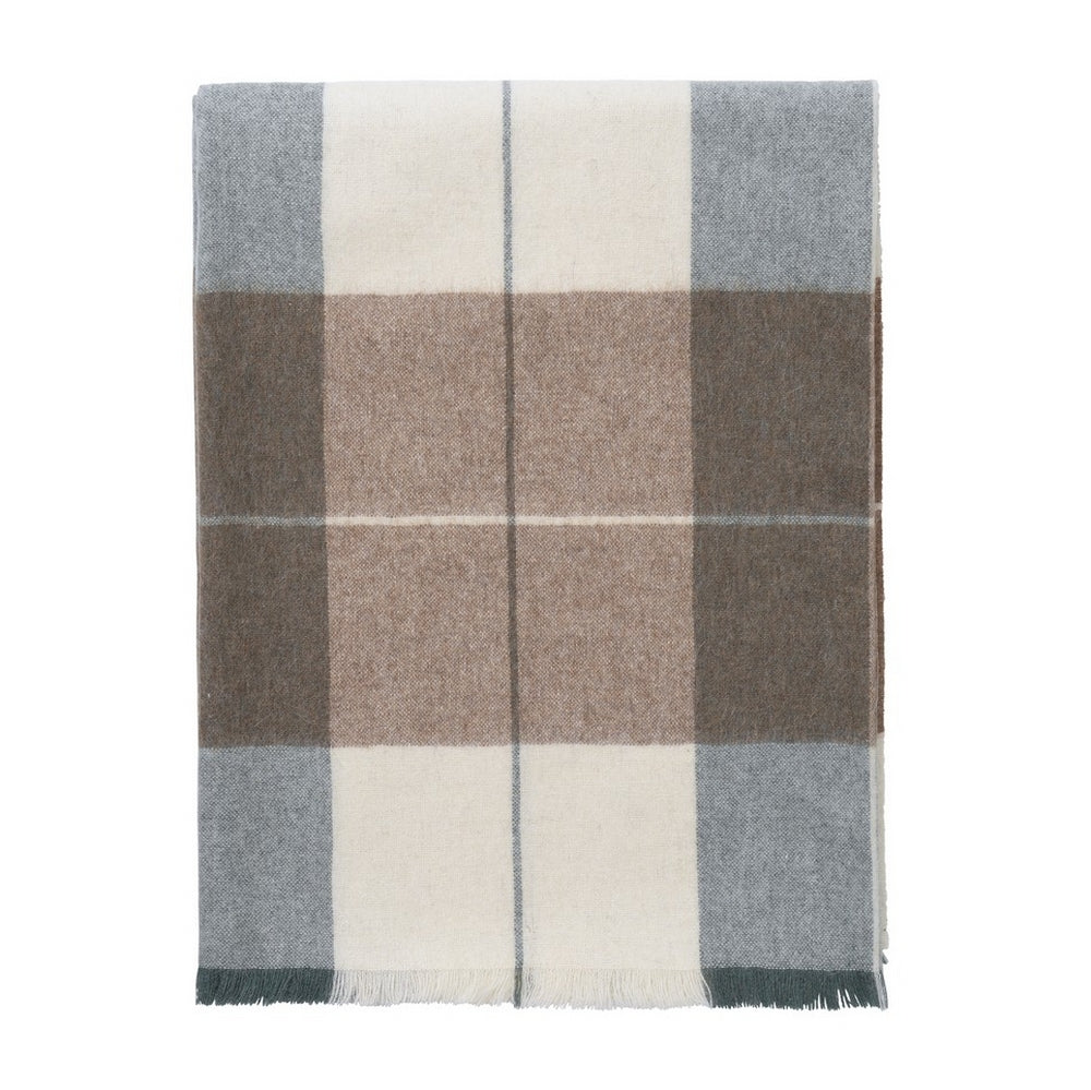 Elvang Denmark Scotch Throw In Green In 50% Alpaca & 40% Sheep Wool 130x190cm