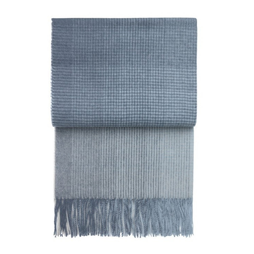 Elvang Denmark Horizon Throw In Midnight Blue In 50% Alpaca & 40% Sheep Wool 130x200cm