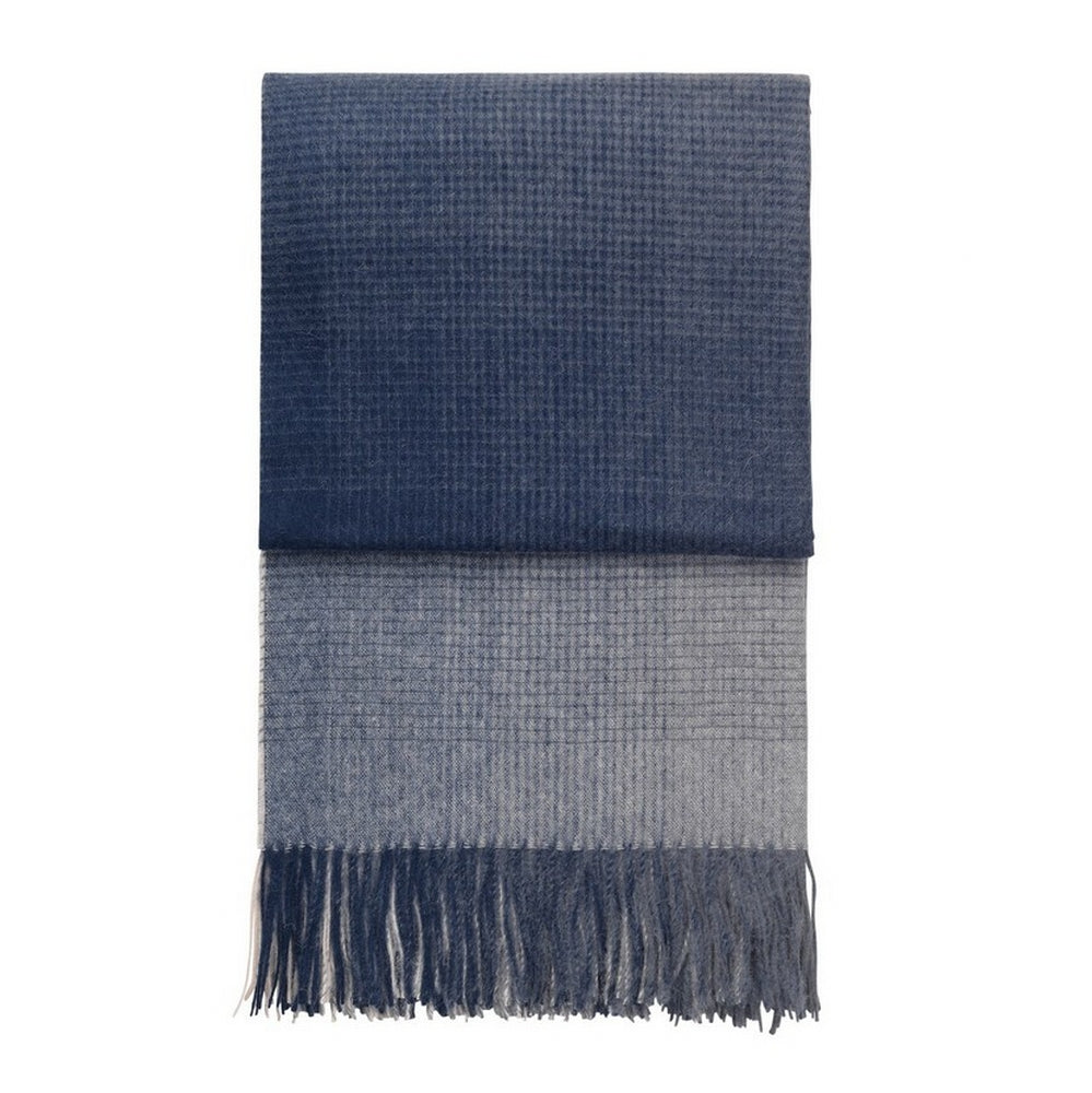 Elvang Denmark Horizon Throw In Dark Blue In 50% Alpaca & 40% Sheep Wool 130x200cm