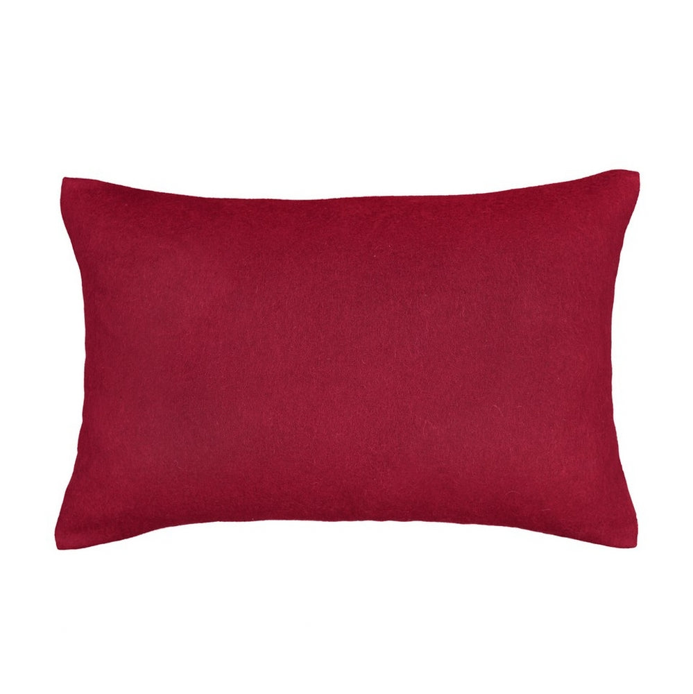 Elvang Denmark Classic Cushion Cover 40x60cm In Bordeaux In 50% Alpaca & 40% Sheep Wool