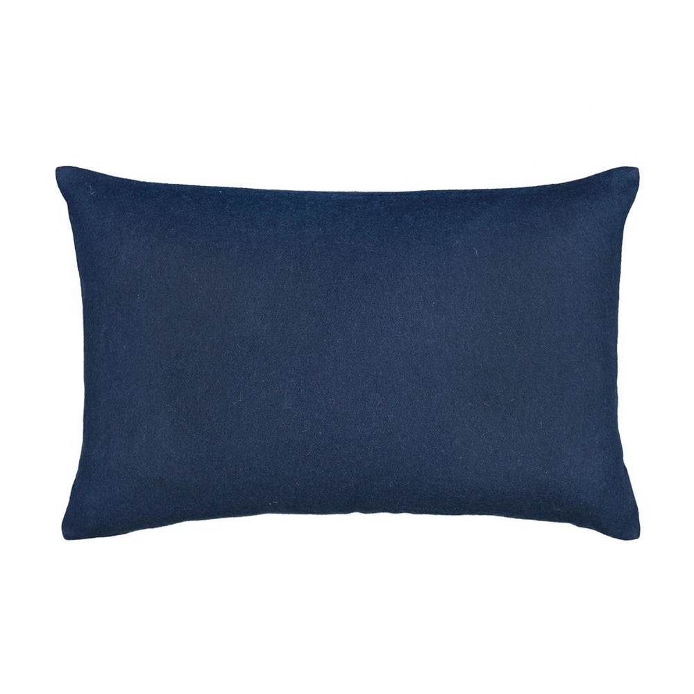 Elvang Denmark Classic Cushion Cover 40x60cm In Dark Blue In 50% Alpaca & 40% Sheep Wool