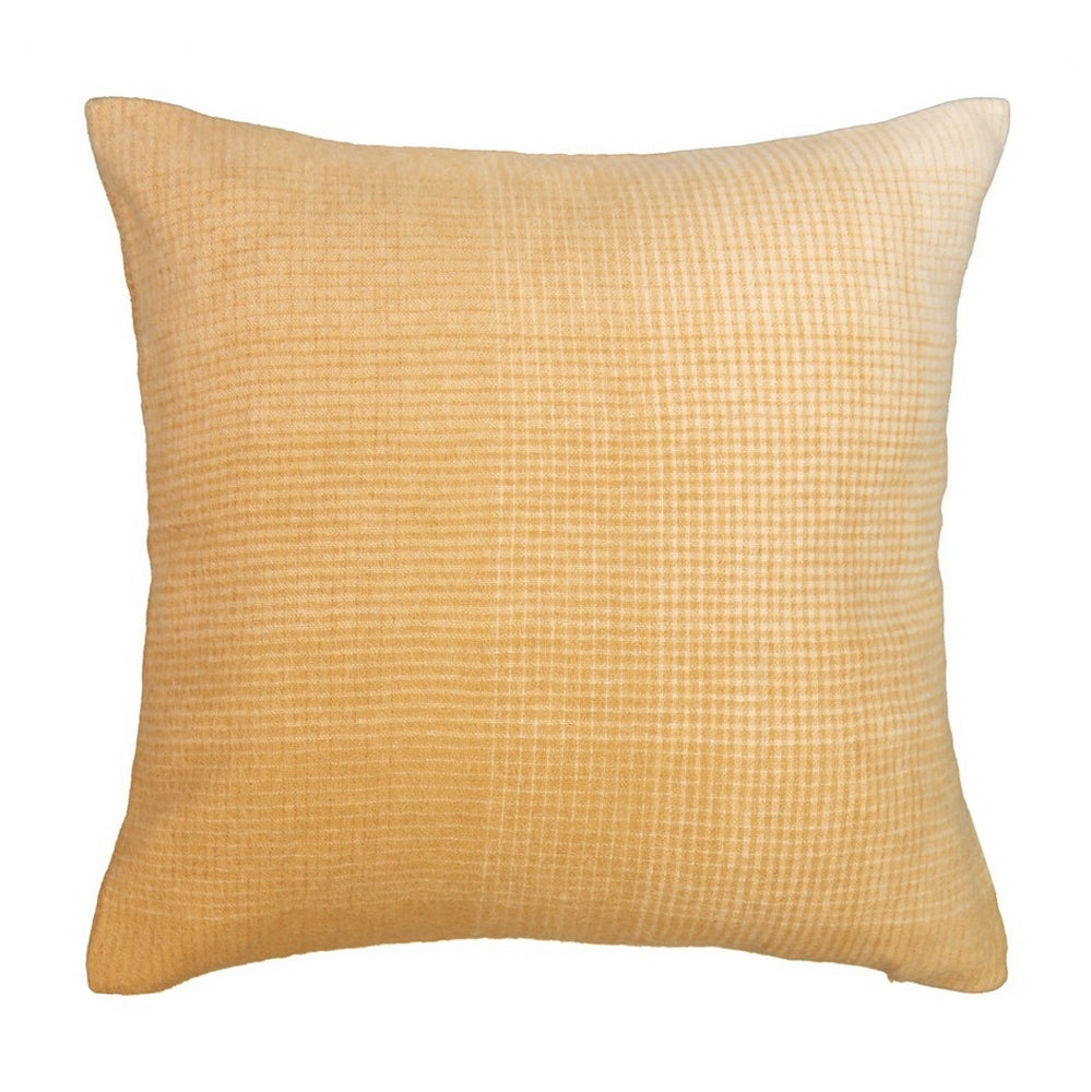 Elvang Denmark Horizon Cushion Cover 50x50cm In Yellow Ocher In 50% Alpaca & 40% Sheep Wool