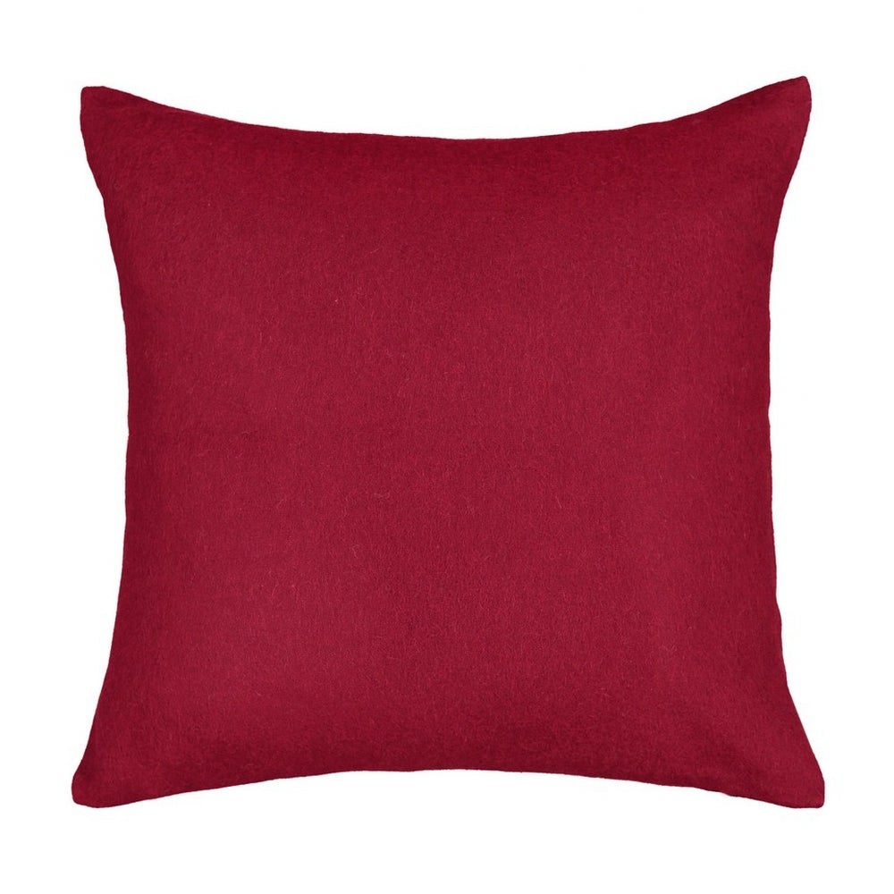 Elvang Denmark Classic Cushion Cover 50x50cm In Bordeaux In 50% Alpaca & 40% Sheep Wool