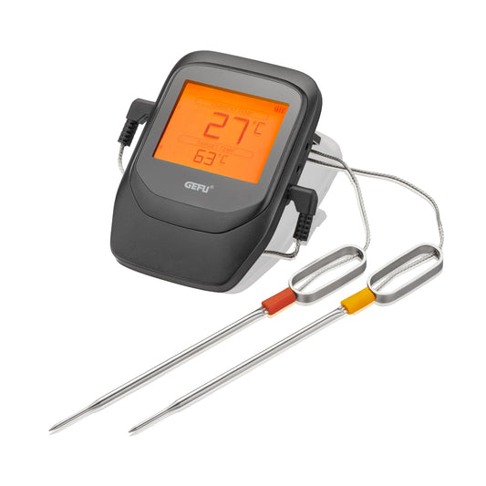 Gefu Grill And Roast Thermometer Control With 6 Channels In Stainless Steel