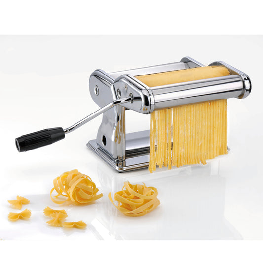 Gefu Pasta Machine Pasta Perfetta Brillante Design With Pasta Wheel In Stainless Steel