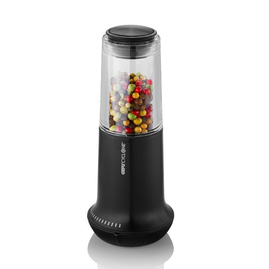 Gefu Salt Or Pepper Mill X-Plosion Design Size Large In Black In Stainless Steel