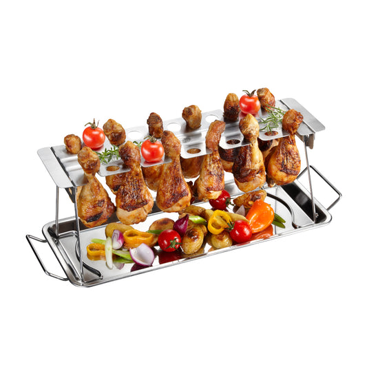 Gefu Barbecue Chicken Leg Or Wing Holder For the BBQ In Stainless Steel