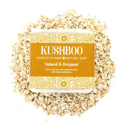 Kushboo Soap Bar For Hand, Face & Body 100% Handmade & Natural Made From Pure Bergamot & Oatmeal