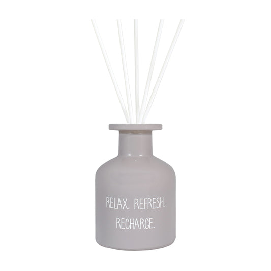 My Flame Reed Diffuser Flower Bomb Fragrance 'Relax. Refresh. Recharge.' In Grey