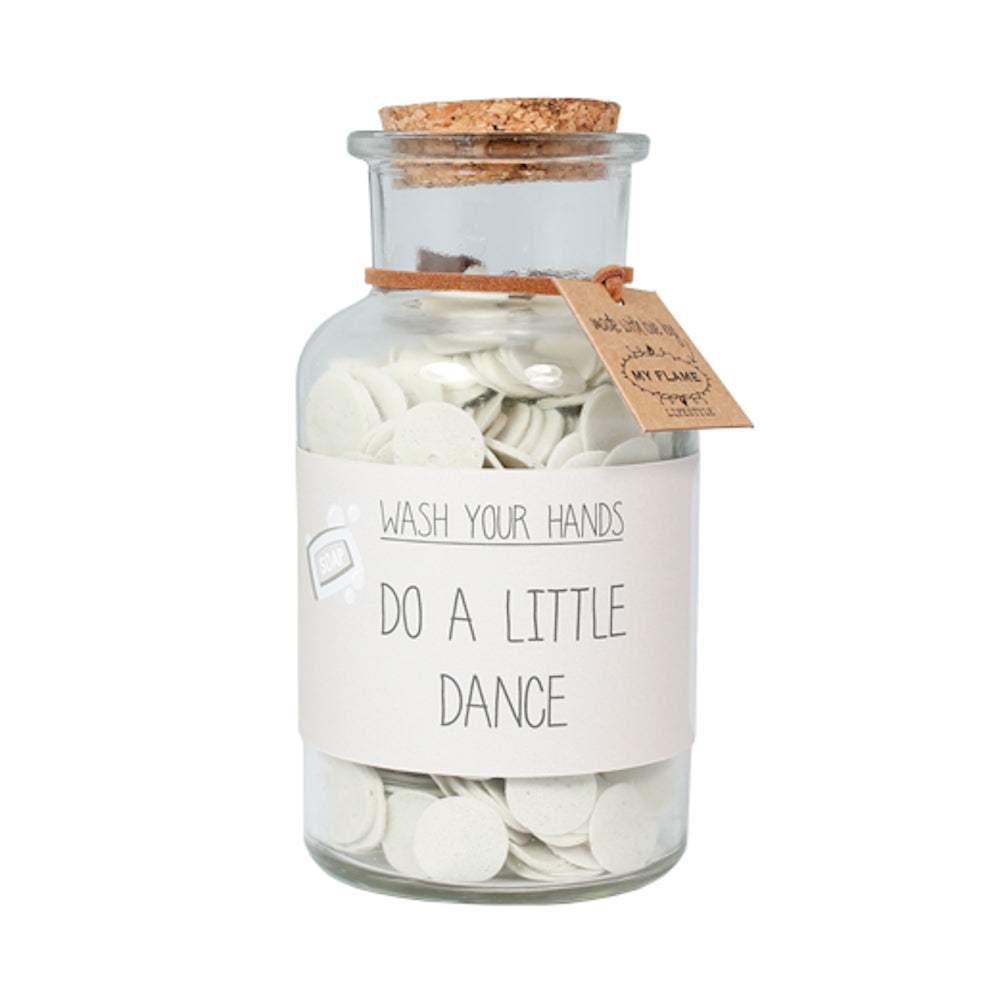 My Flame Hand Soap Confetti In A Glass Jar Figs Delight Fragrance 'Do A Little Dance ' In Sand