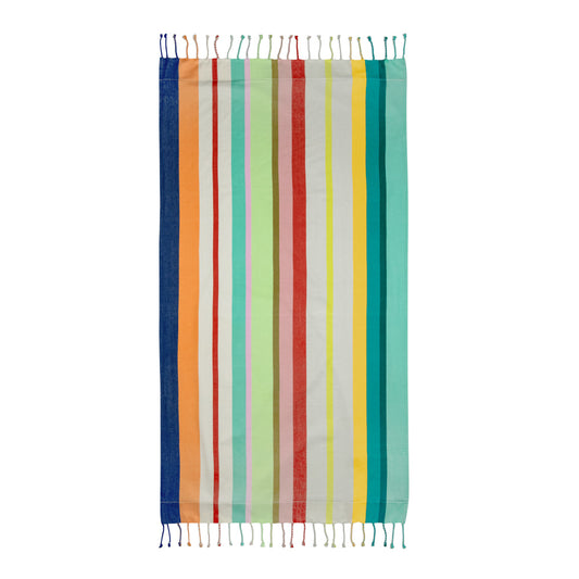 Remember Hamam Towel Tahiti Design In 100% Cotton With Integral Pocket Size 90x170cm