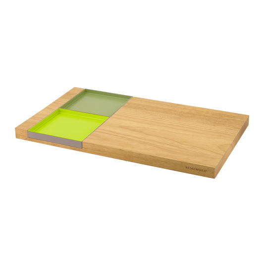 Remember Serving Board In Wood With 3 Metal Serving Trays Gusto Design In Large