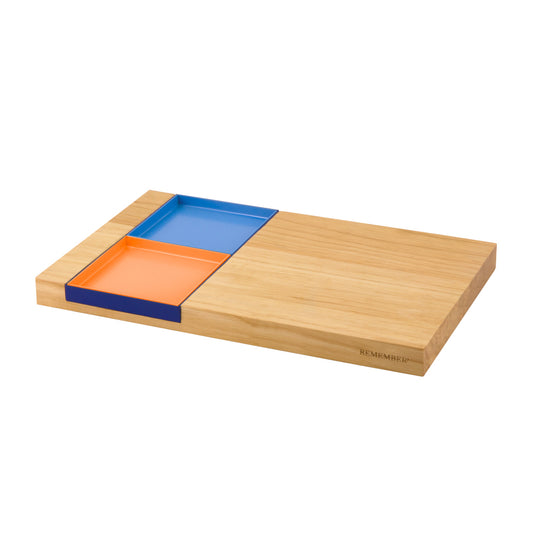 Remember Serving Board In Wood With 3 Metal Serving Trays Gusto Design In Medium
