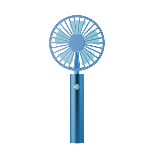 Remember Fan Flow Design USB Rechargeable Hand Held Or With Table Stand In Aqua