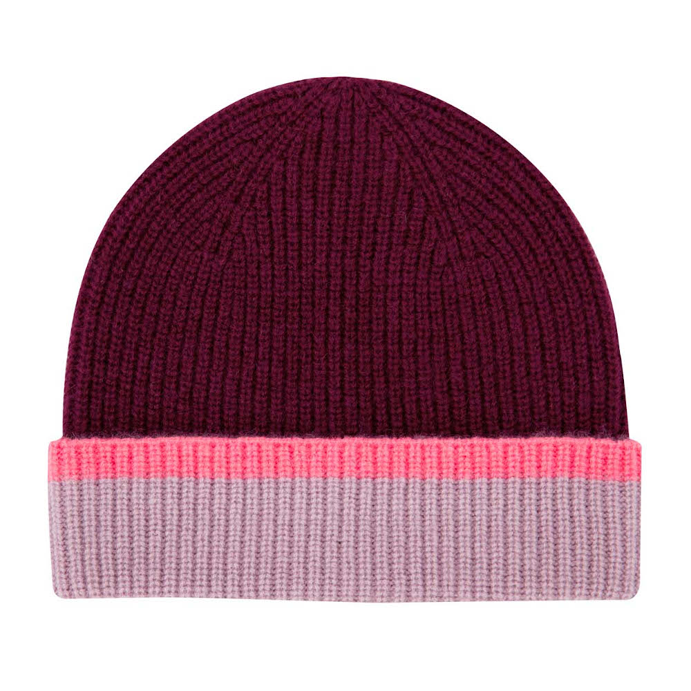 Remember Beanie Hat Made From Wool And Cashmere In Multi-Colours Frida Design