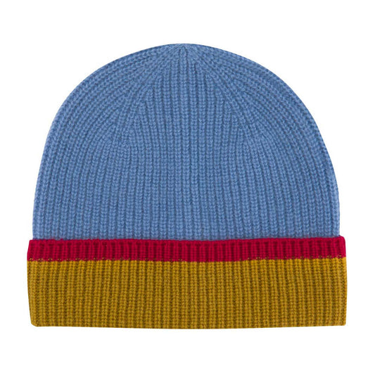 Remember Beanie Hat Made From Wool And Cashmere In Multi-Colours Reto Design