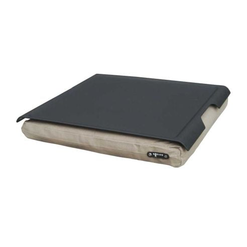 Bosign LapTray Large AntiSlip Plastic Black Top with Brown Cushion