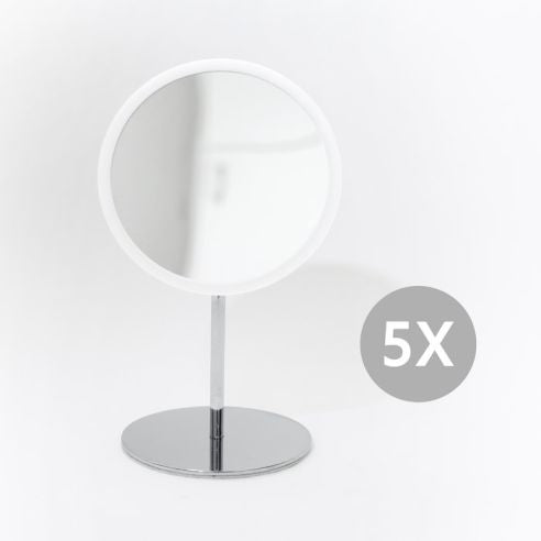 Bosign Air Mirror Table Stand with Detachable Make-up Mirror Magnification 5x in White Dia16.5cm