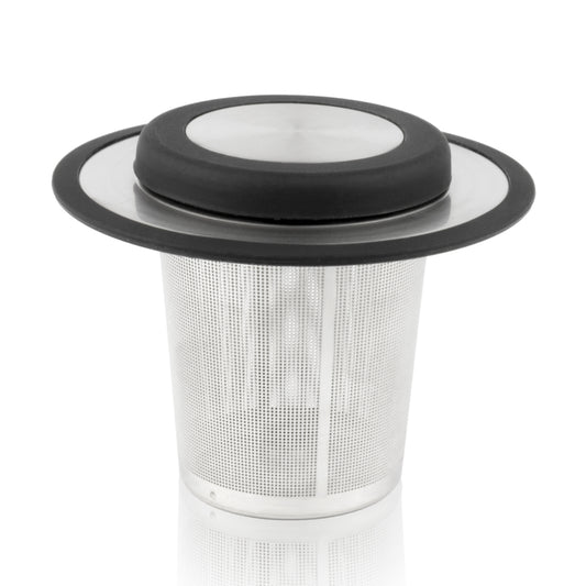 Bredemeijer Tea Filter With Fine Mesh in Stainless Steel With Lid & Coaster Size Large