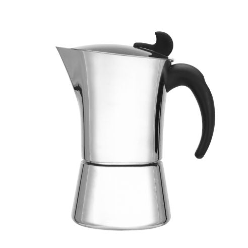 Leopold Vienna Espresso Coffee Maker Ancona Design 300ml (6 cup) in Polished Stainless Steel