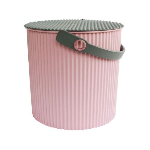 Hachiman Omnioutil Storage Bucket & Lid Medium Pink Grey