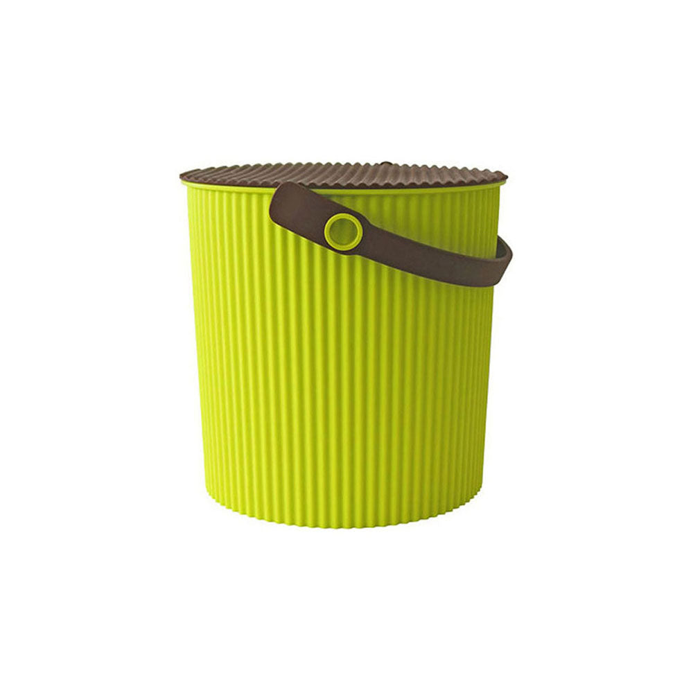 Hachiman Omnioutil Storage Bucket & Lid Mini Green Brown